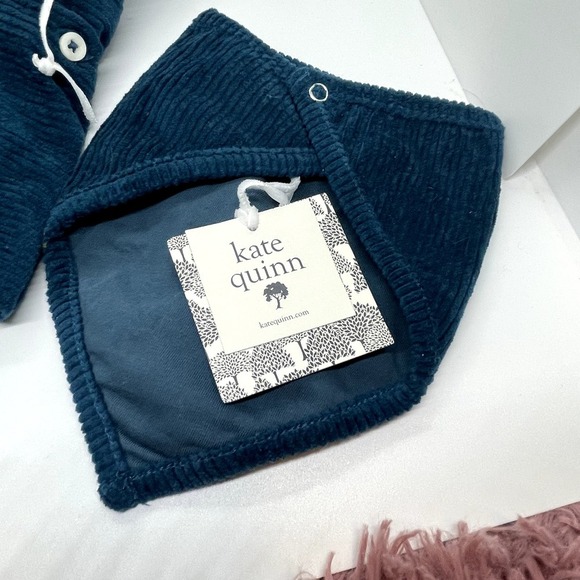 Kate Quinn Teal Corduroy Jumpsuit with Matching Bandana 3-6 Months NWT - Picture 8 of 8